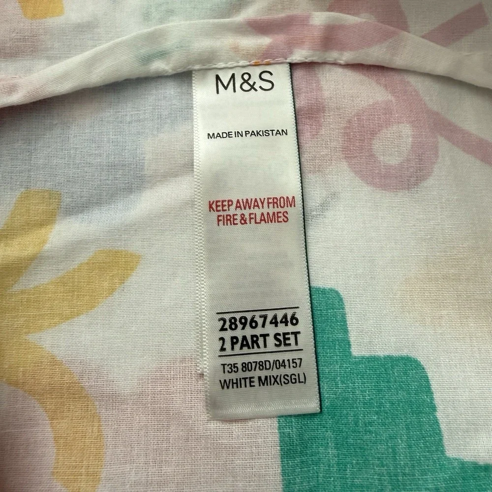 Peppa Pig Marks & Spencer Standard Twin Pillow Case Slip Cover Cotton Blend Pink